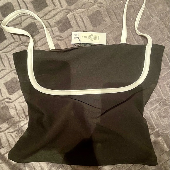 NWT Dynamite missed return window.  Black tank with white pipping. Size L - Picture 3 of 4
